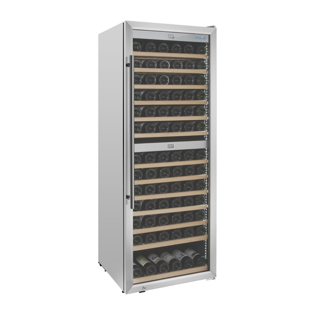 [LVA062] Polar G-Series Dual Zone Wijnkoelkast Roestvrij Staal 109 Flessen