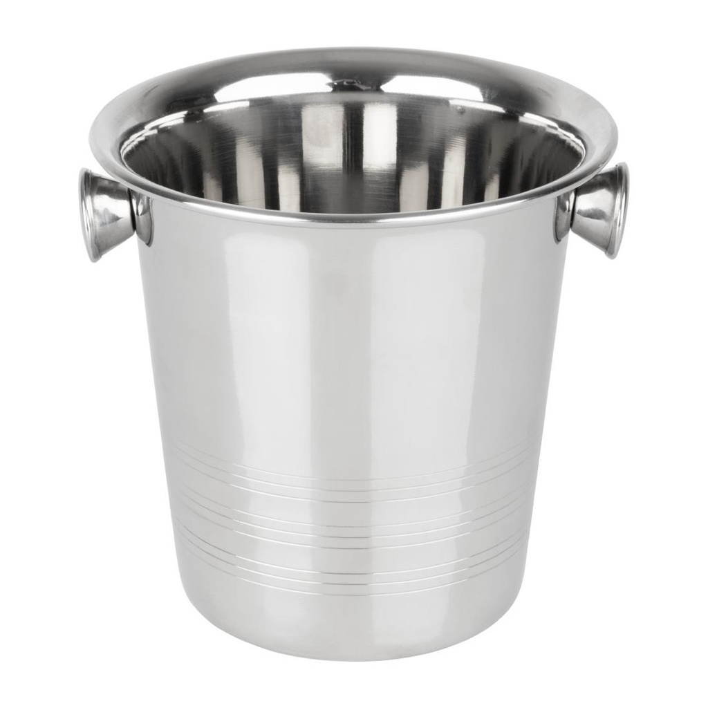 [LVA070] Olympia Ijsemmer Met Handvatten En Geëtst Detail Roestvrij Staal 1050ml
